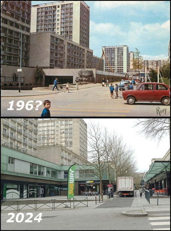 Les commerces à droite, ne sont pas encore construits.